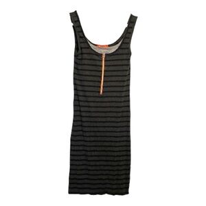 NWOT Women Molly Ades Black And Gray Striped Midi during and after pregnancy